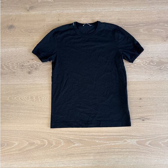 Dolce & Gabanna T-Shirt Logo Neckline Size 48 Black